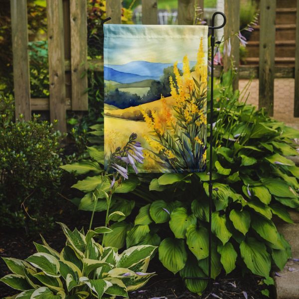Kentucky Goldenrod in Watercolor Garden Flag – Outdoor Decorative Garden Flag Sale - Image 2