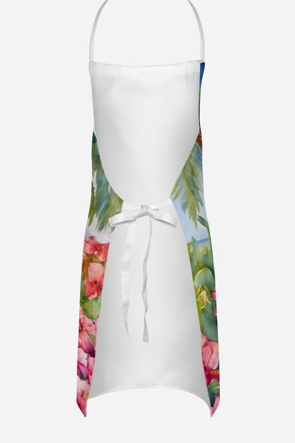 White Poodle Luau Apron For Discount - Image 4