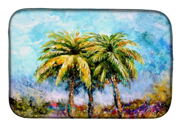 Summer Breezes Palm Tree Dish Drying Mat Fashion