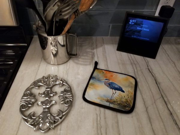 Blue Heron Pair of Pot Holders Hot on Sale - Image 3