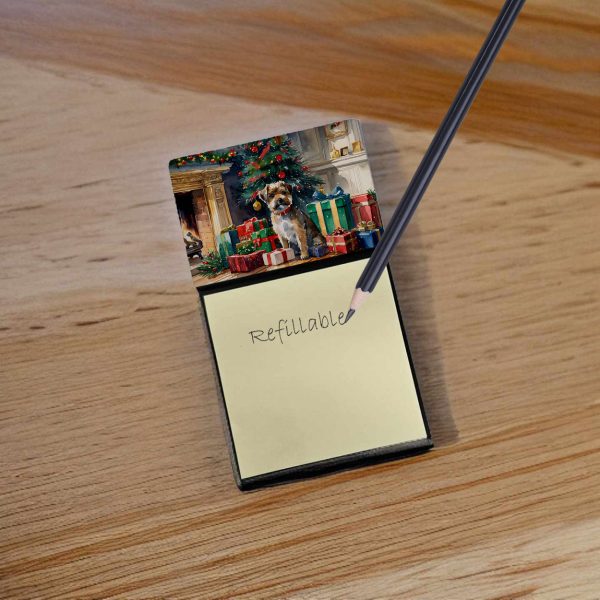 Border Terrier Cozy Christmas Sticky Note Holder Online Sale - Image 2