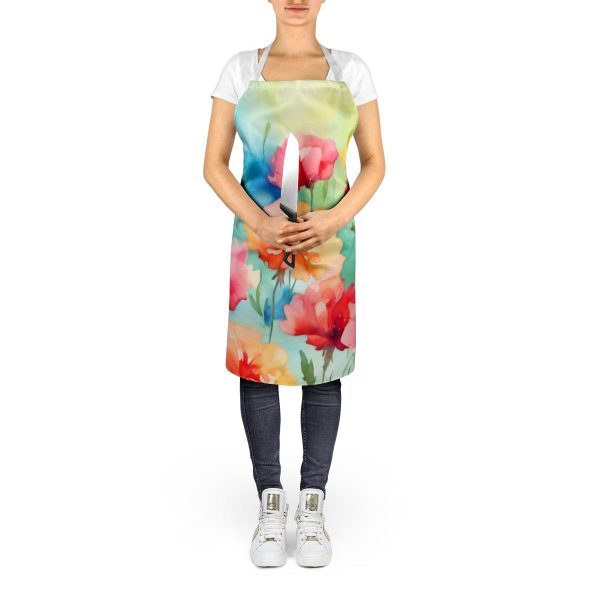 Carnations in Watercolor Apron Cheap - Image 5
