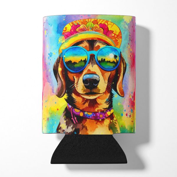 Dachshund Hippie Dawg Can or Bottle Hugger Discount