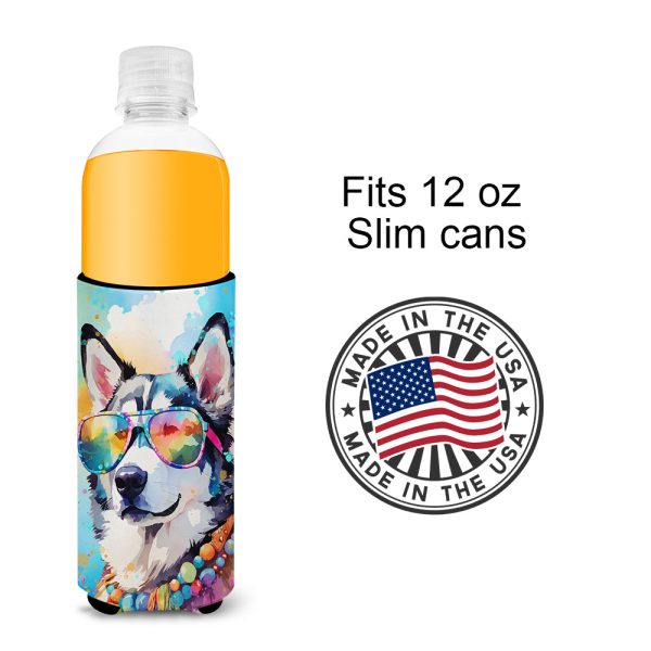 Siberian Husky Hippie Dawg Hugger for Ultra Slim Cans on Sale - Image 4