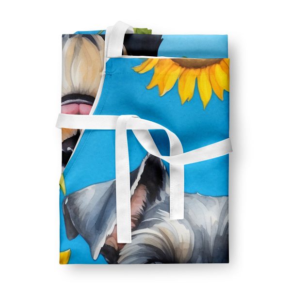 Schnauzer in Sunflowers Apron Sale - Image 3
