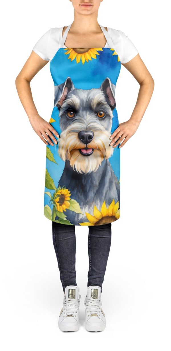 Schnauzer in Sunflowers Apron Sale - Image 2