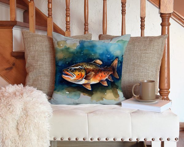 Brown Trout Throw Pillow Online - Image 3