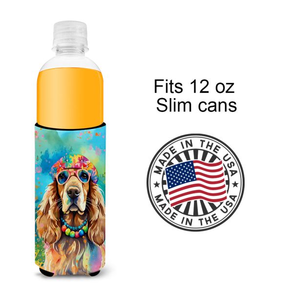 Cocker Spaniel Hippie Dawg Hugger for Ultra Slim Cans For Discount - Image 4