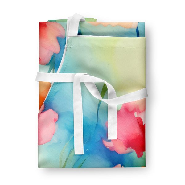 Carnations in Watercolor Apron Cheap - Image 3