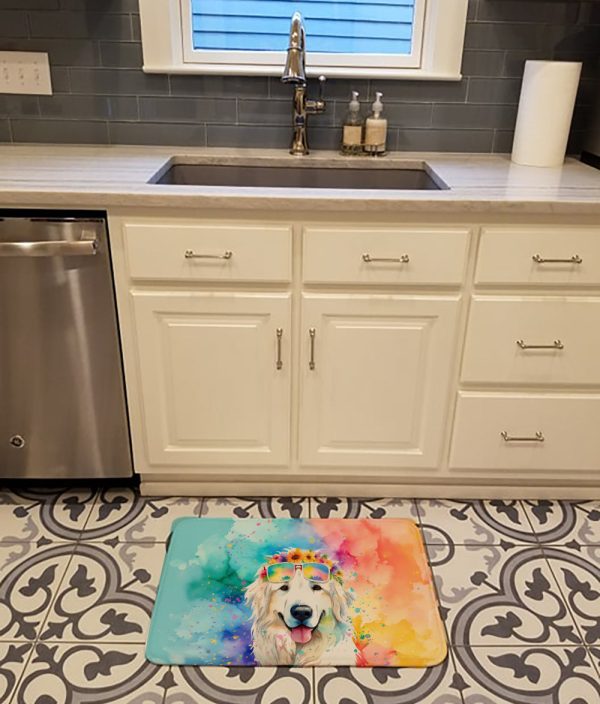 Great Pyrenees Hippie Dawg Memory Foam Kitchen Mat Online now - Image 2