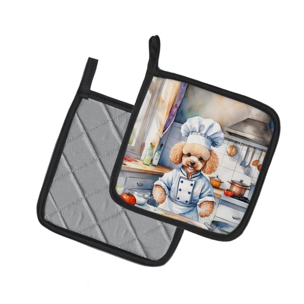 Poodle The Chef Pair of Pot Holders Online now - Image 2