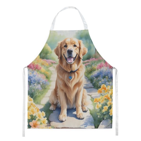 Golden Retriever Spring Path Apron For Cheap