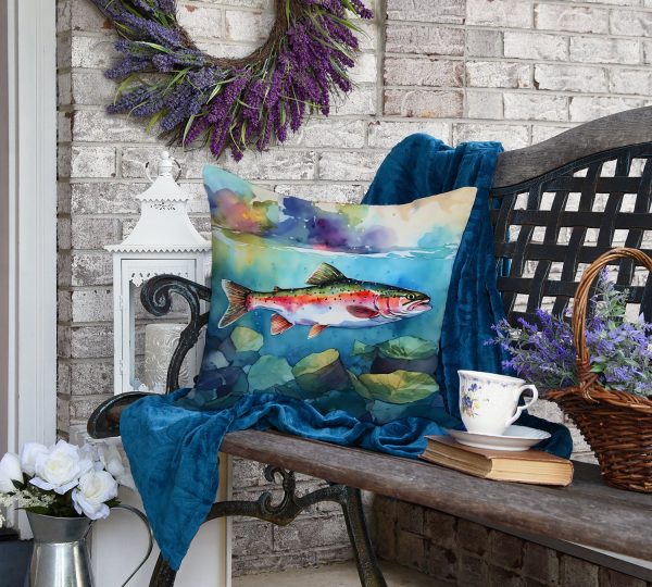 Rainbow Trout Throw Pillow For Discount - Image 4