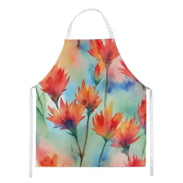 Wyoming Indian Paintbrush in Watercolor Apron Online