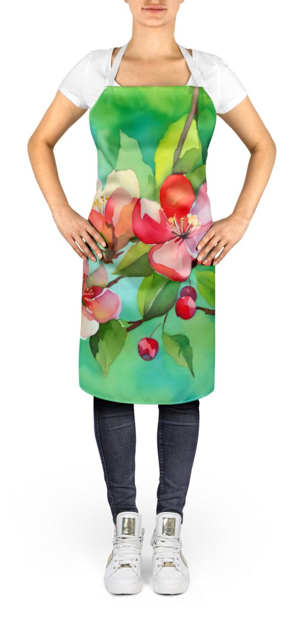 Arkansas Apple Blossom in Watercolor Apron Fashion - Image 2