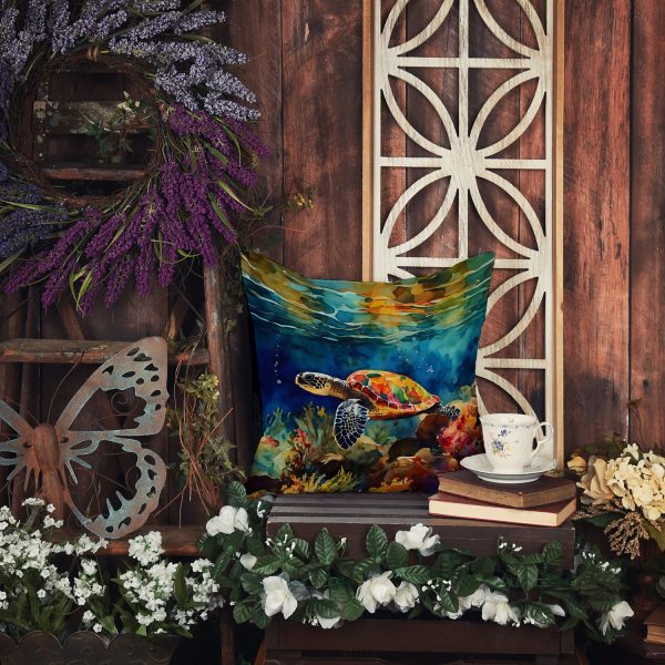 Loggerhead Sea Turtle Throw Pillow For Cheap - Image 5