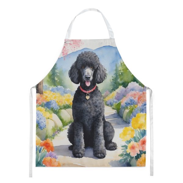 Black Poodle Spring Path Apron For Sale