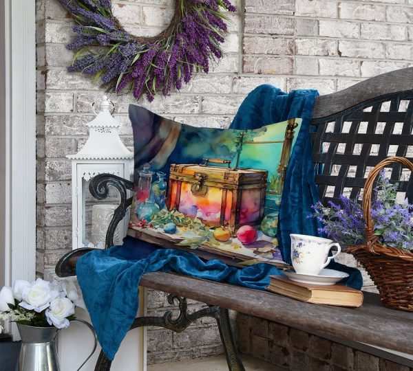 Treasure Chest Throw Pillow For Sale - Image 4