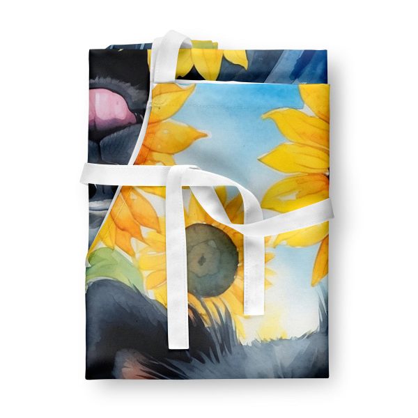 Pomeranian in Sunflowers Apron Sale - Image 3