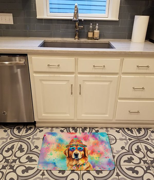 Golden Retriever Hippie Dawg Memory Foam Kitchen Mat Online now - Image 2