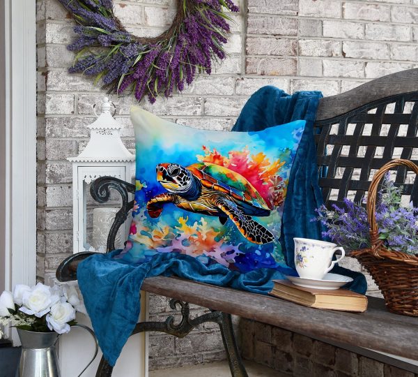 Loggerhead Sea Turtle Throw Pillow For Discount - Image 4