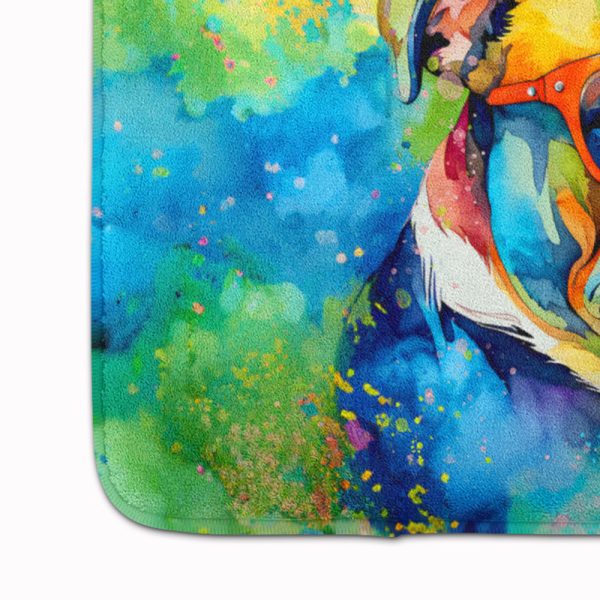English Bulldog Hippie Dawg Memory Foam Kitchen Mat Online Sale - Image 4