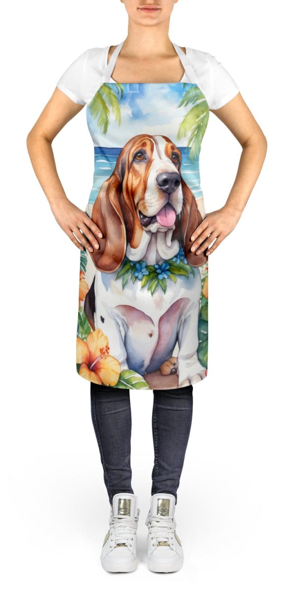 Basset Hound Luau Apron For Sale - Image 2