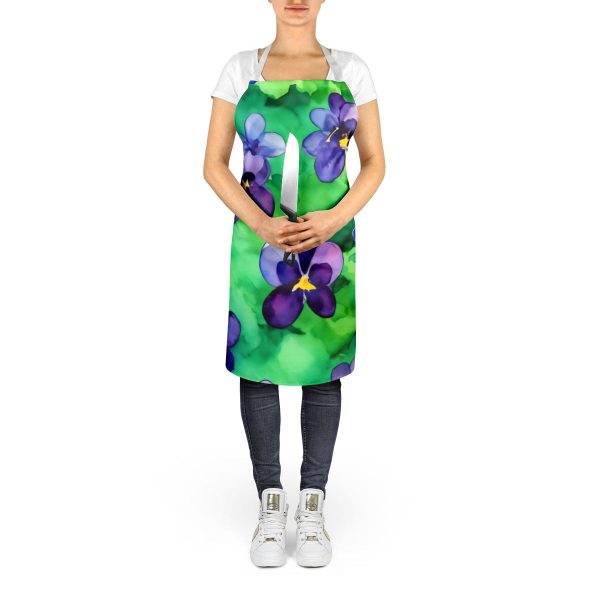 Wisconsin Wood Violets in Watercolor Apron Fashion - Image 5