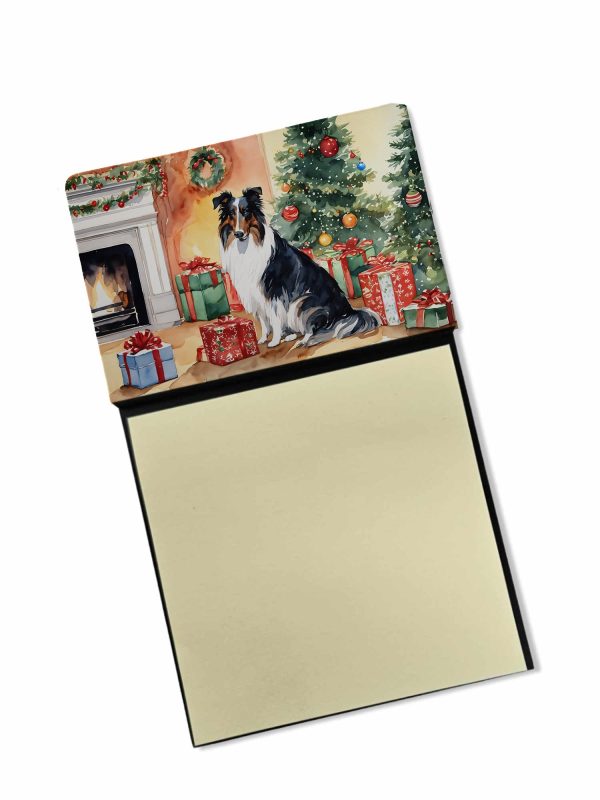 Collie Cozy Christmas Sticky Note Holder Online