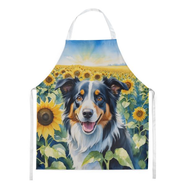 Border Collie in Sunflowers Apron For Discount