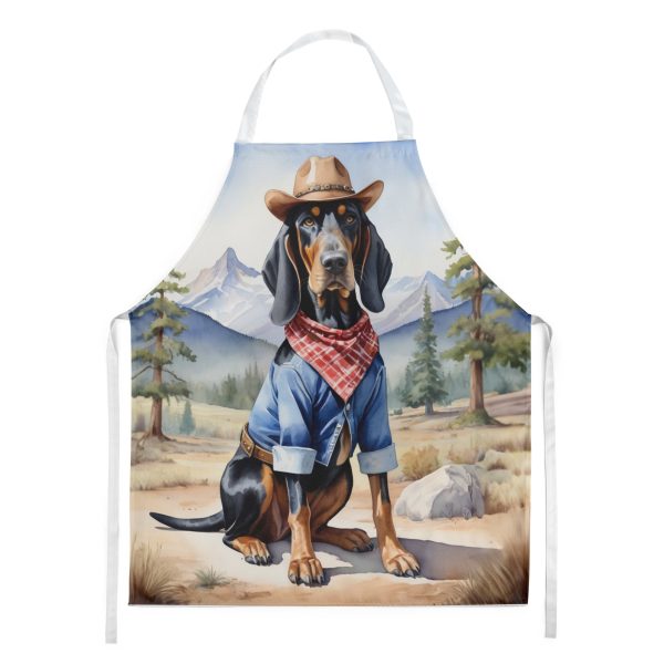 Black and Tan Coonhound Cowboy Welcome Apron For Cheap
