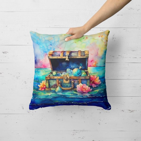 Treasure Chest Throw Pillow For Sale - Image 2