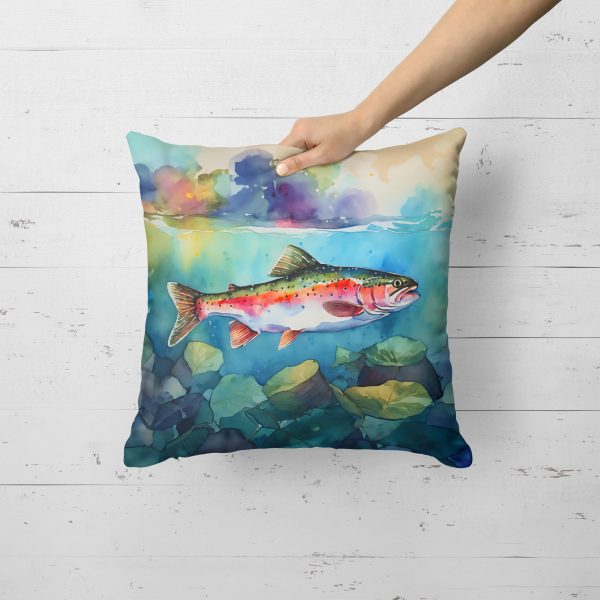 Rainbow Trout Throw Pillow For Discount - Image 2