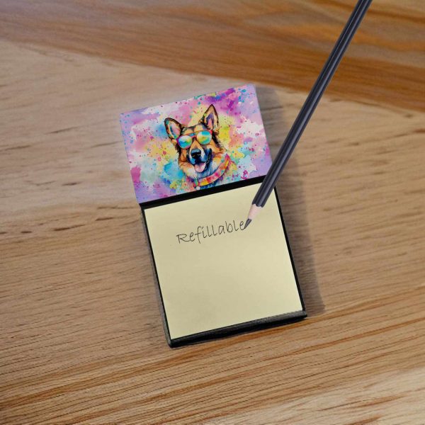 German Shepherd Hippie Dawg Sticky Note Holder Online - Image 2