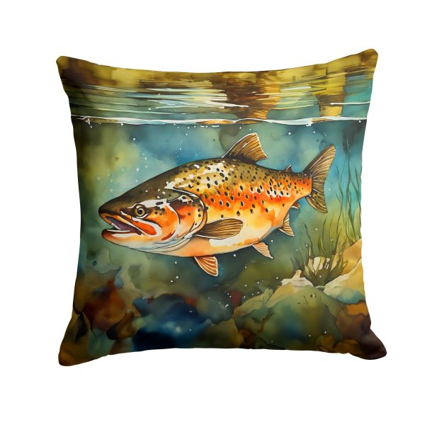 Brown Trout Throw Pillow on Sale