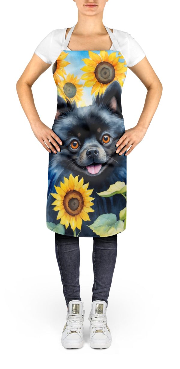 Pomeranian in Sunflowers Apron Sale - Image 2
