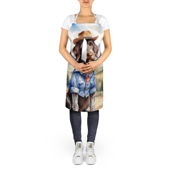 German Wirehaired Pointer Cowboy Welcome Apron For Sale - Image 5