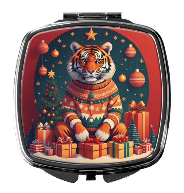 Tiger Christmas Compact Mirror Discount