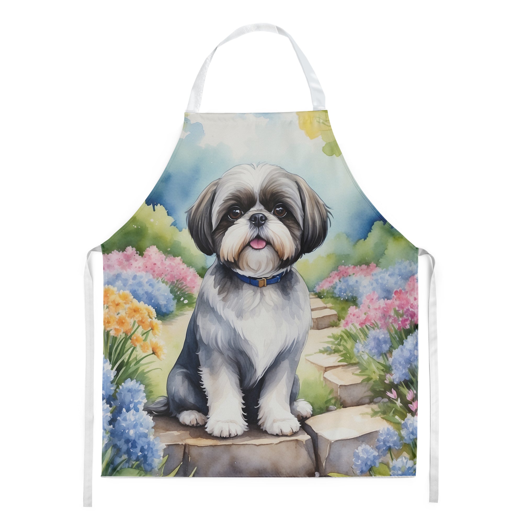 Shih Tzu Spring Path Apron Online now
