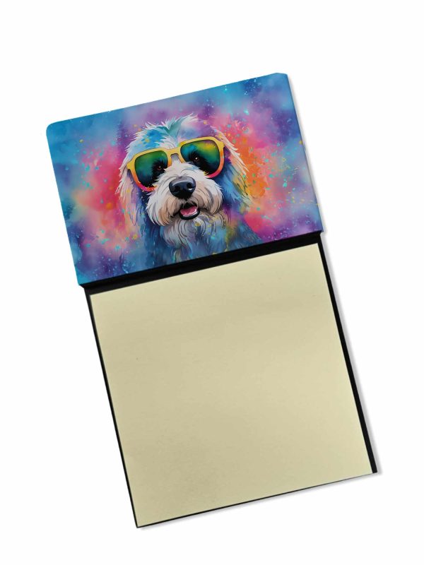Old English Sheepdog Hippie Dawg Sticky Note Holder Fashion