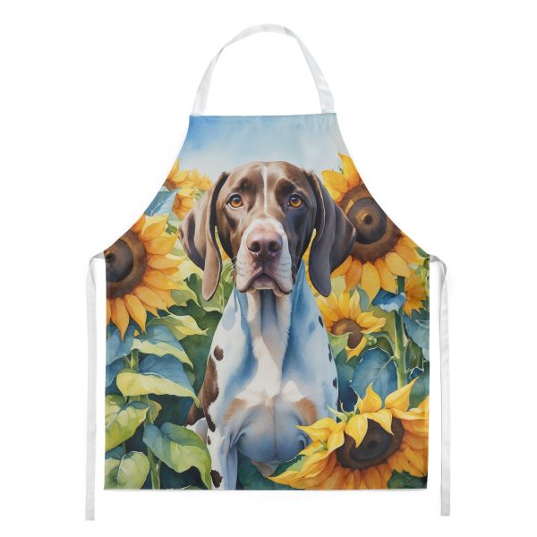 Pointer in Sunflowers Apron Hot on Sale