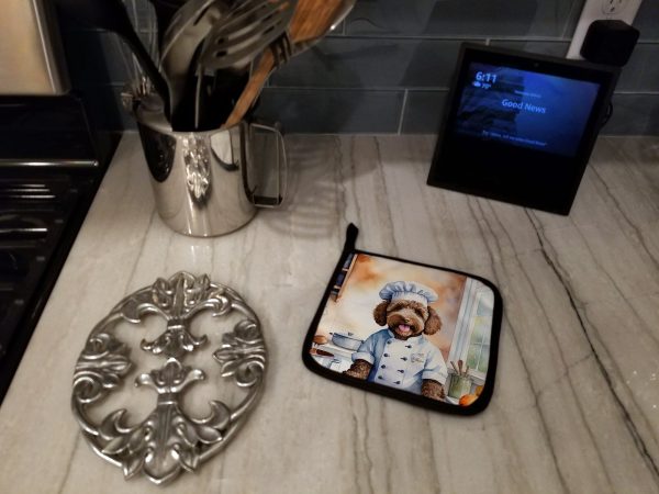 Labradoodle The Chef Pair of Pot Holders Online Hot Sale - Image 3