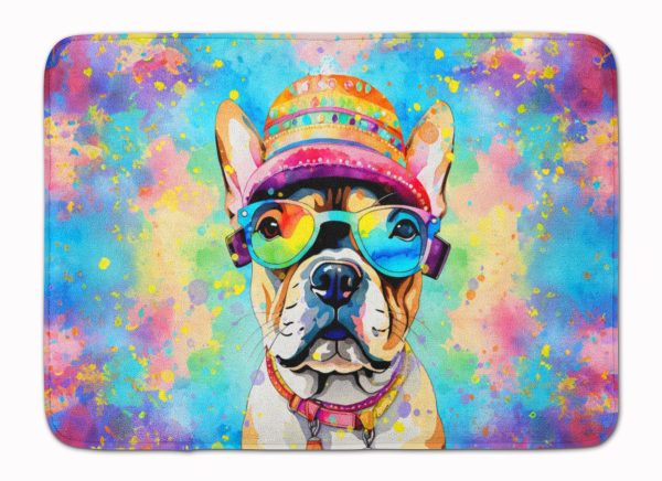 French Bulldog Hippie Dawg Memory Foam Kitchen Mat For Cheap
