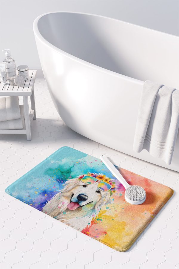 Great Pyrenees Hippie Dawg Memory Foam Kitchen Mat Online now - Image 3