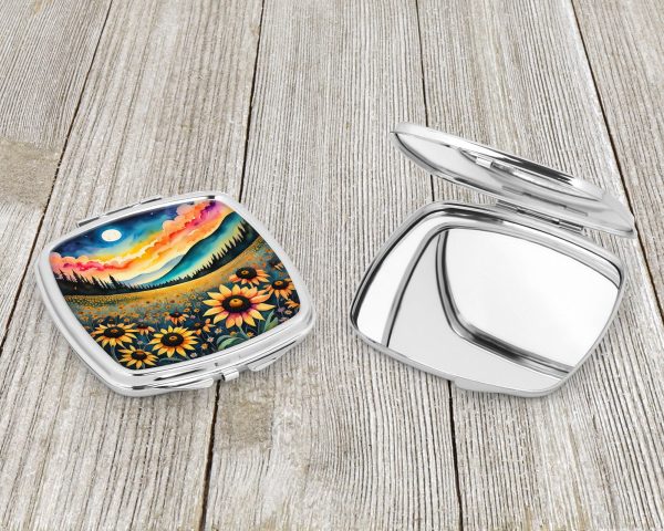 Colorful Black-eyed Susans Compact Mirror on Sale - Image 3