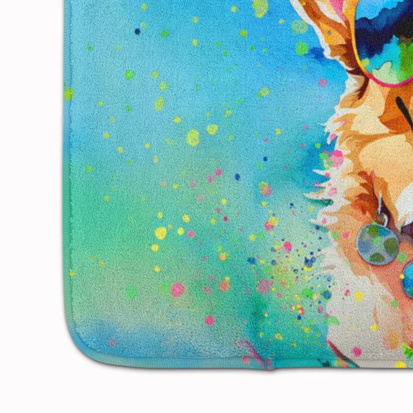 Corgi Hippie Dawg Memory Foam Kitchen Mat Online now - Image 4
