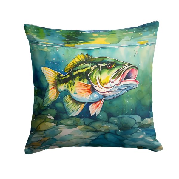 Largemouth Bass Throw Pillow Online now