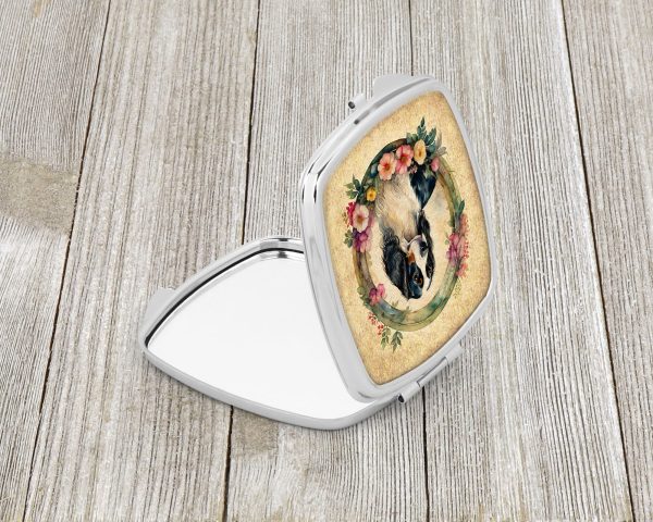 English Springer Spaniel and Flowers Compact Mirror Discount - Image 2
