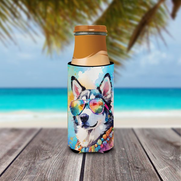 Siberian Husky Hippie Dawg Hugger for Ultra Slim Cans on Sale - Image 3