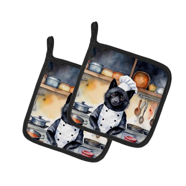 Schipperke The Chef Pair of Pot Holders Online Hot Sale